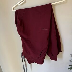 Figs Zamora Joggers Scrub Pants - Burgundy